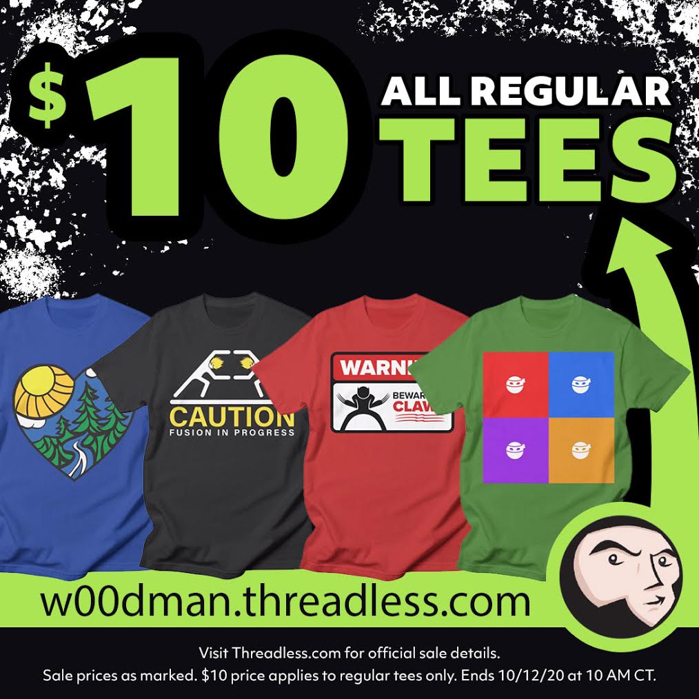 Big Threadless Sale at Woodman's Artist Shop